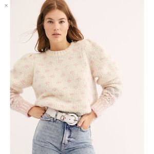 LoveShackFancy Rosie Pullover in Milky Clouds